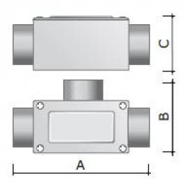 Коробка ответвительная 3 ввода. Коробка ответвительная металлическая. Коробка протяжная металлическая. Коробка ответвительная алюминиевая. Коробка ответвительная алюминиевая, 3 ввода, м40х1,5 ,ip55, 171х78х71мм.